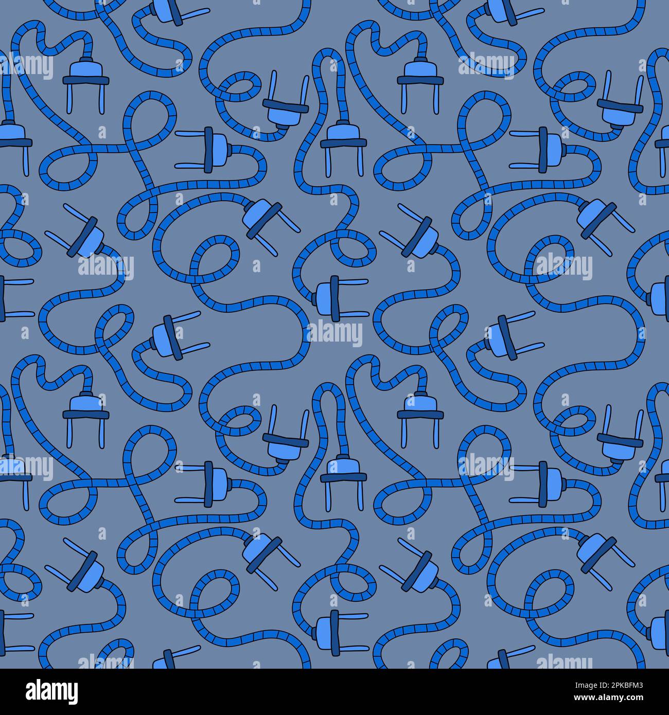 Cartoon plugs seamless electric pattern for wrapping paper and kids ...