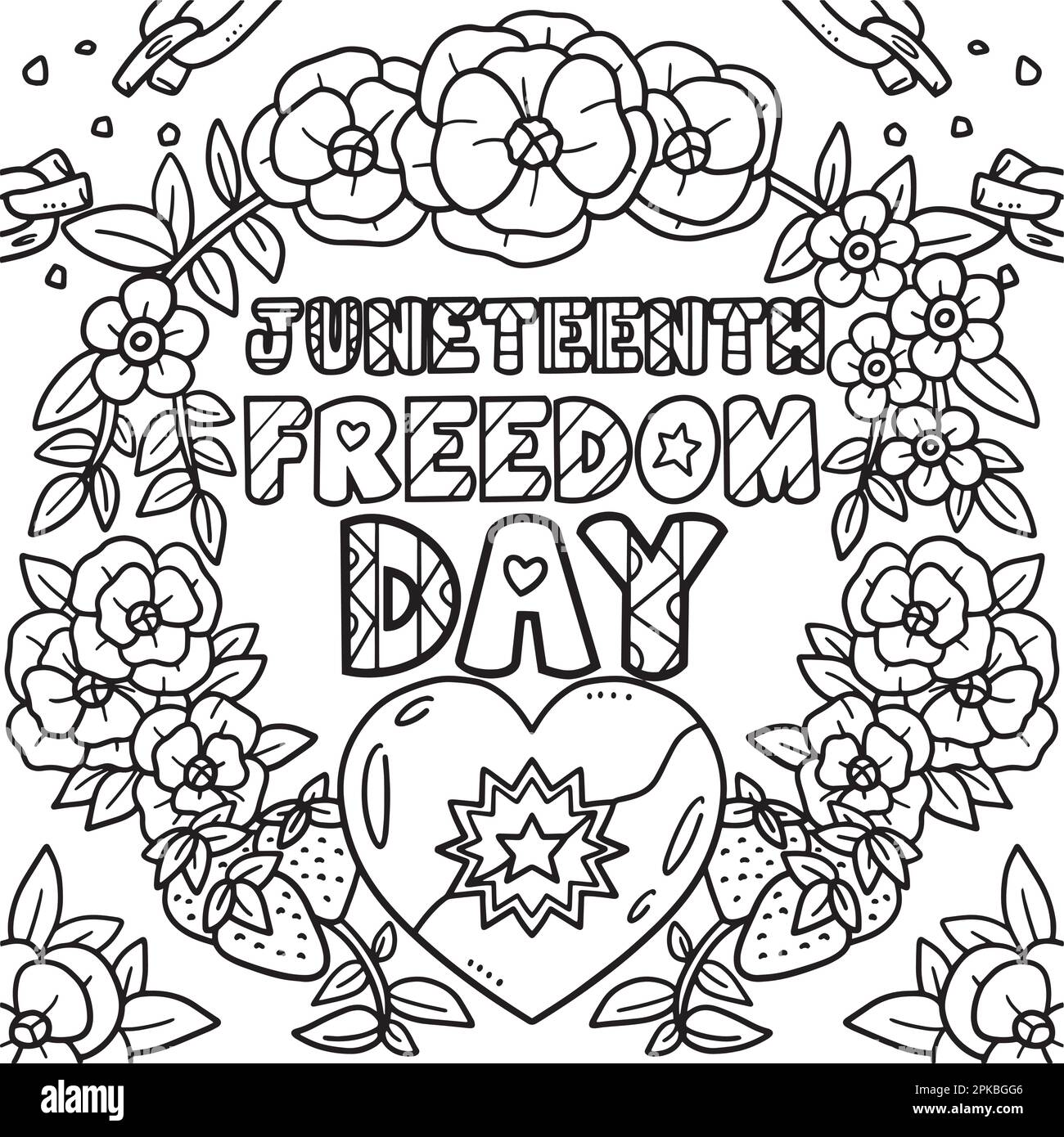 Juneteenth Freedom Day Coloring - Juneteenth Freedom Day Coloring Page For Kids 2PKBGG6 