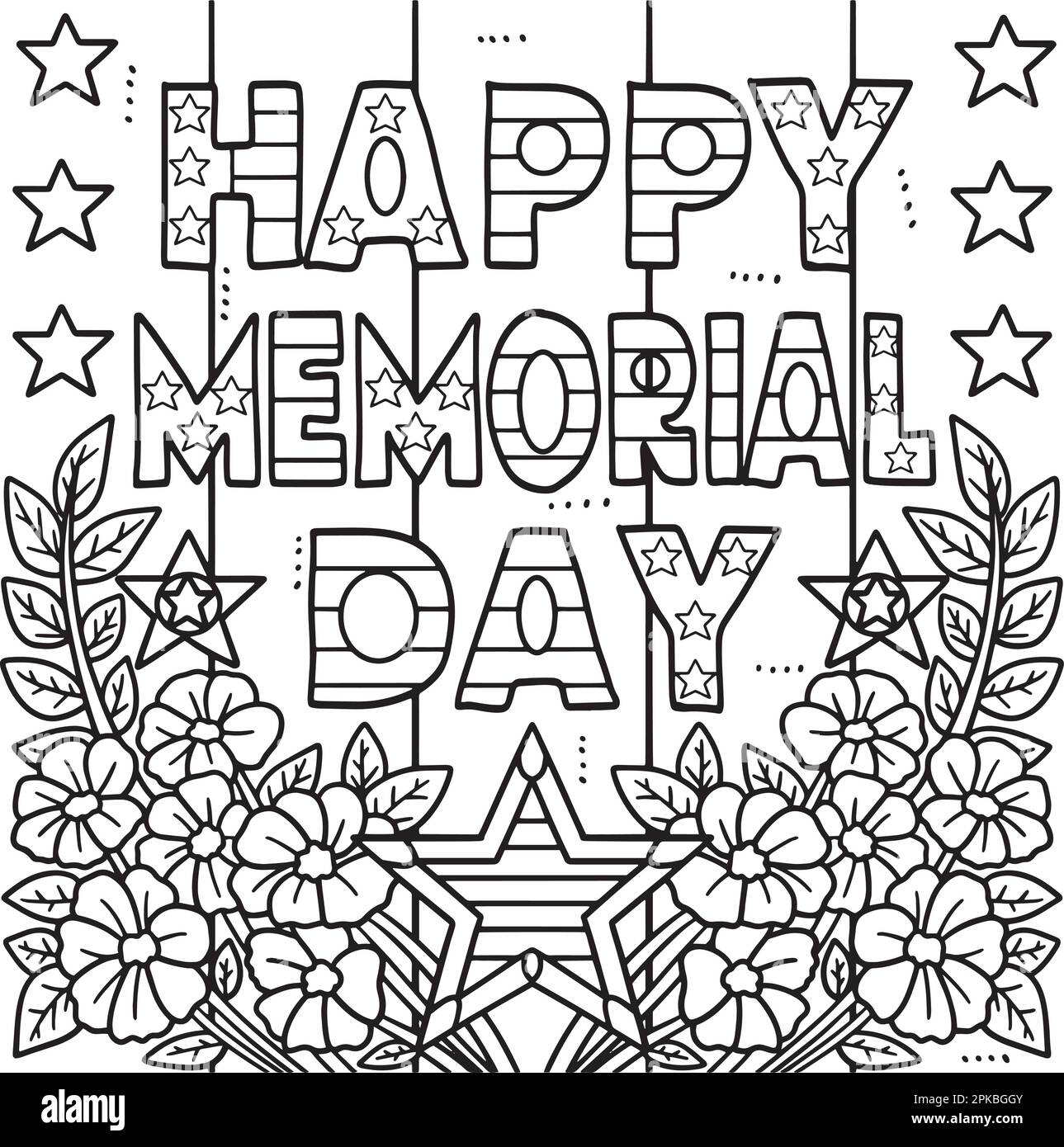 happy-memorial-day-coloring-page-for-kids-stock-vector-image-art-alamy