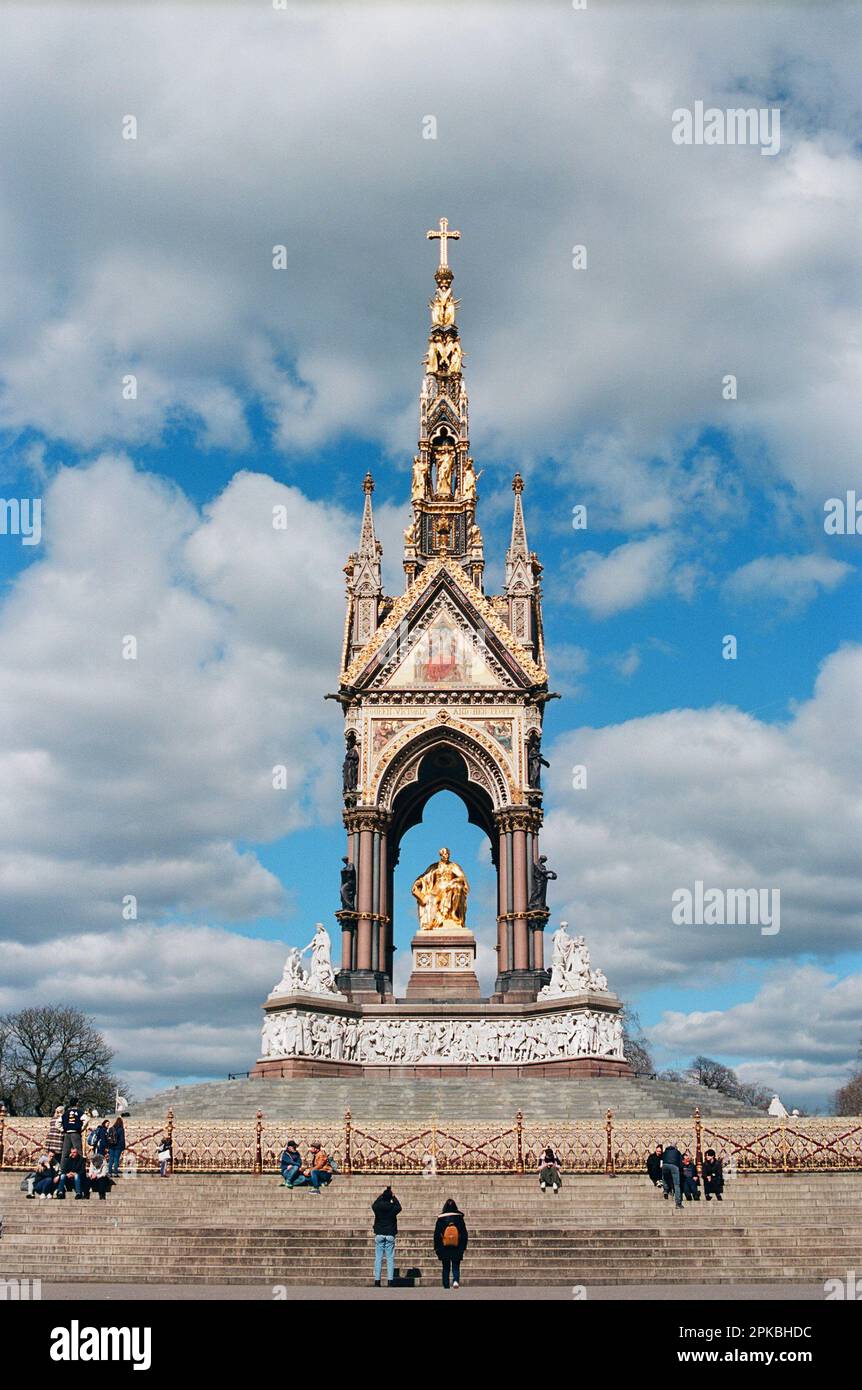 The Albert Memorial, Kensington Gardens, London UK Stock Photo