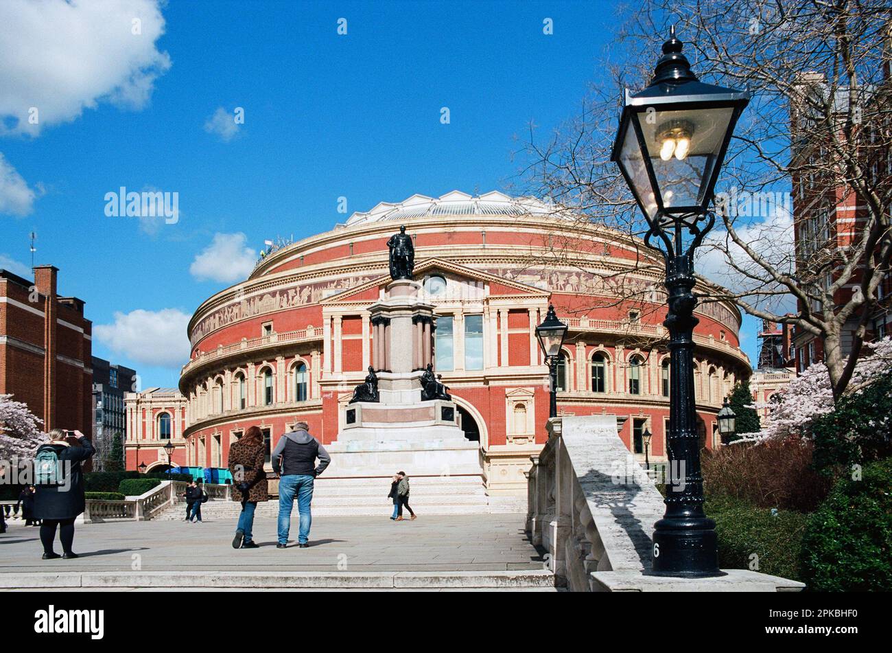 The exterior of the Royal Albert Hall, Kensington, London UK, viewed