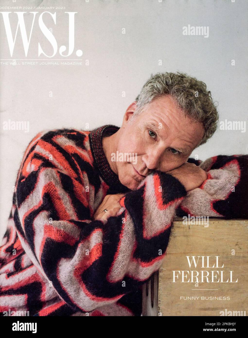 WSJ. Magazine, December 2022/January 2023 issue Cover and Advert, USA Stock Photo