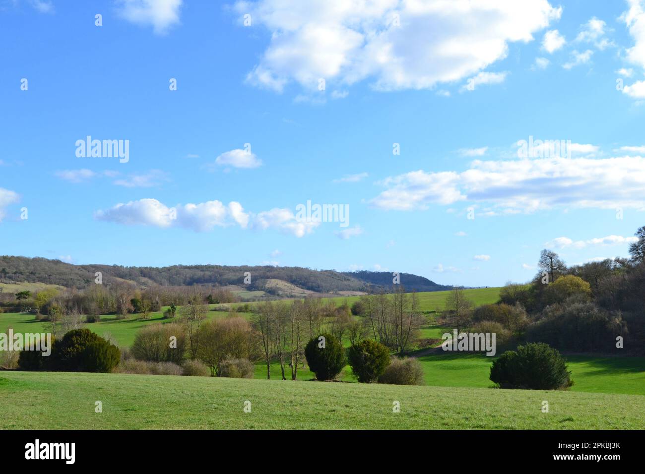 Lullingstone country park in the Darent valley in early spring in fine