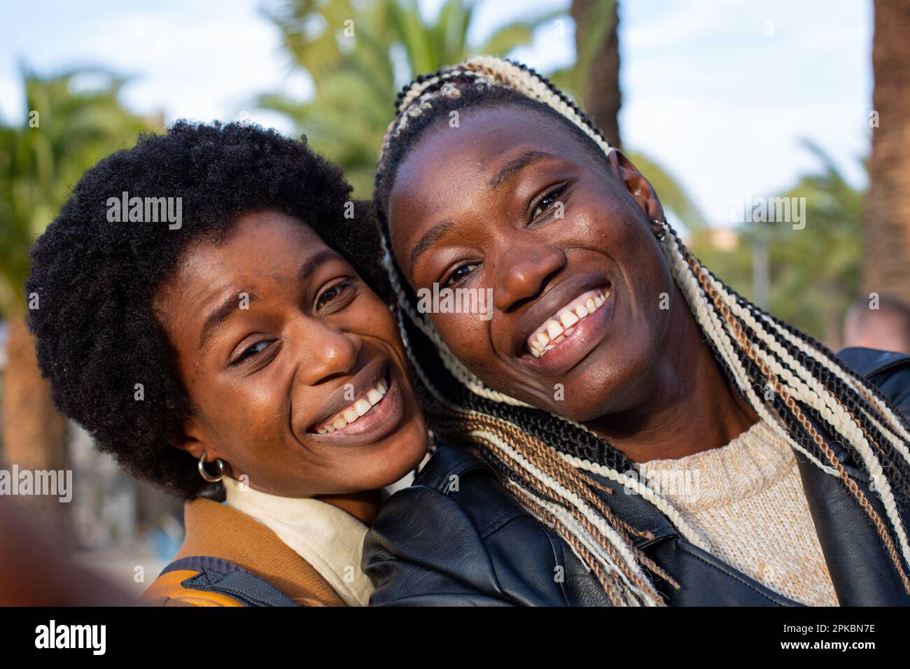 African sisters Stock Photo