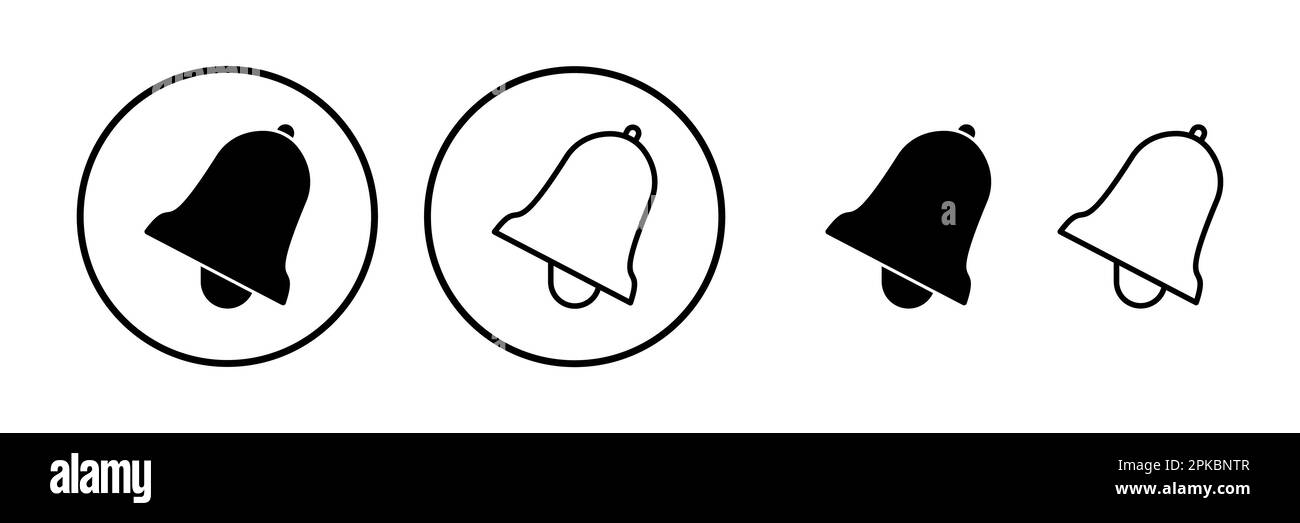Bell Icon vector in trendy flat style isolated. Notification symbol web ...