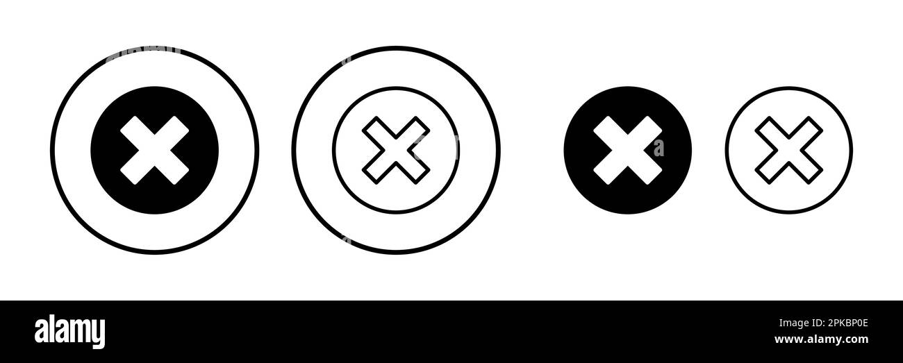 Close vector icon. Delete icon. remove, cancel, exit symbol Stock ...
