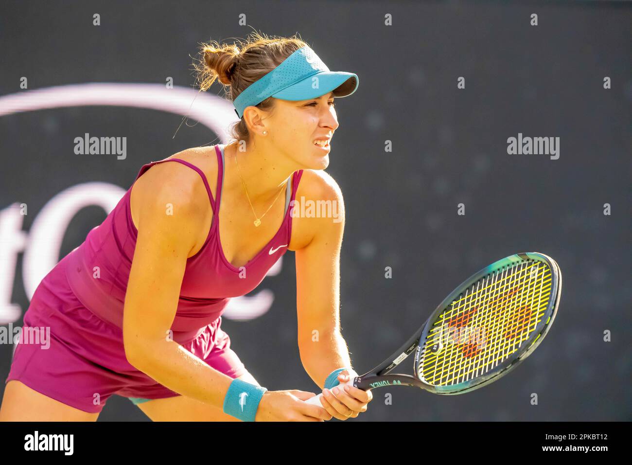 Charleston, SC, USA. 6th Apr, 2023. (4) BELINDA BENCIC SUI plays against SHELBY ROGERS USA at the WTA Series for the Credit One Charleston Open in Charleston, SC, USA. (Credit Image: © Walter G. Arce Sr./ZUMA Press Wire) EDITORIAL USAGE ONLY! Not for Commercial USAGE! Stock Photo