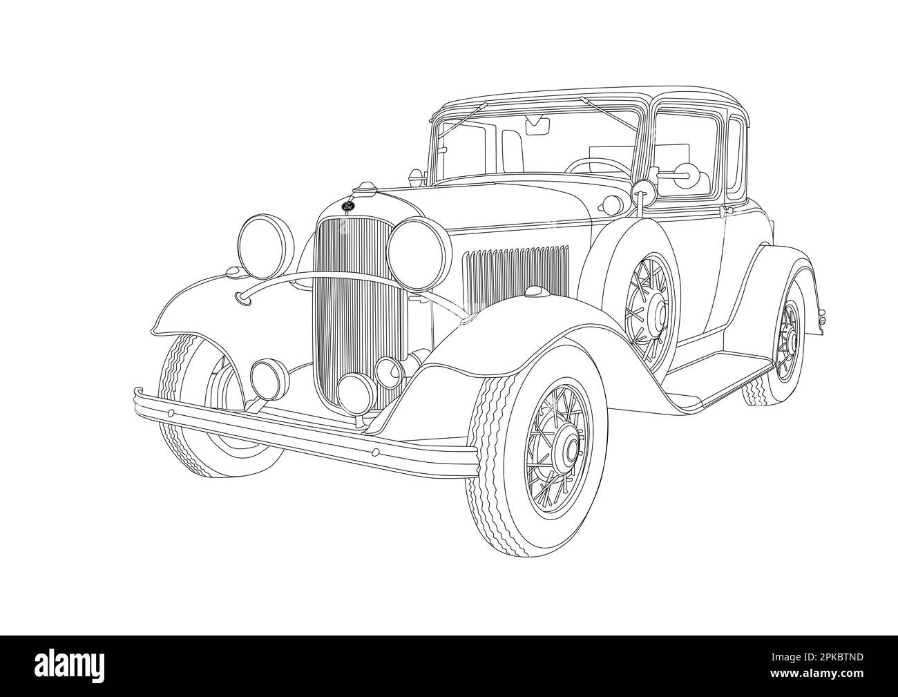 Ford Deluxe Coupé Sketch Stock Photo Alamy