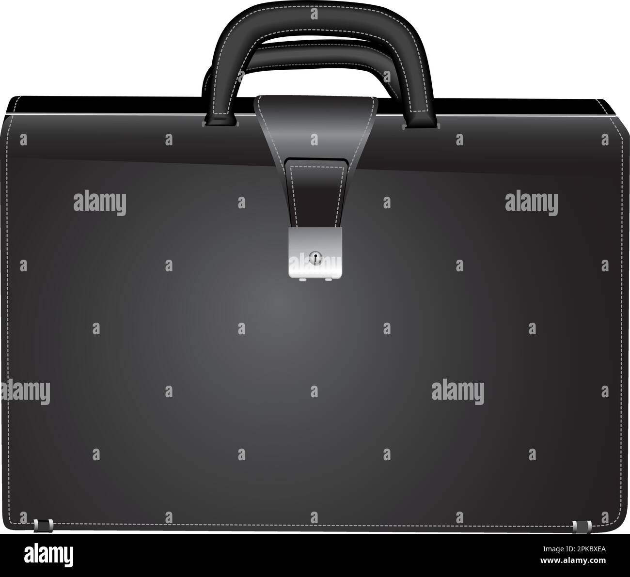Men's Briefcase, classic conservative style - shaded grayscale isolated ...