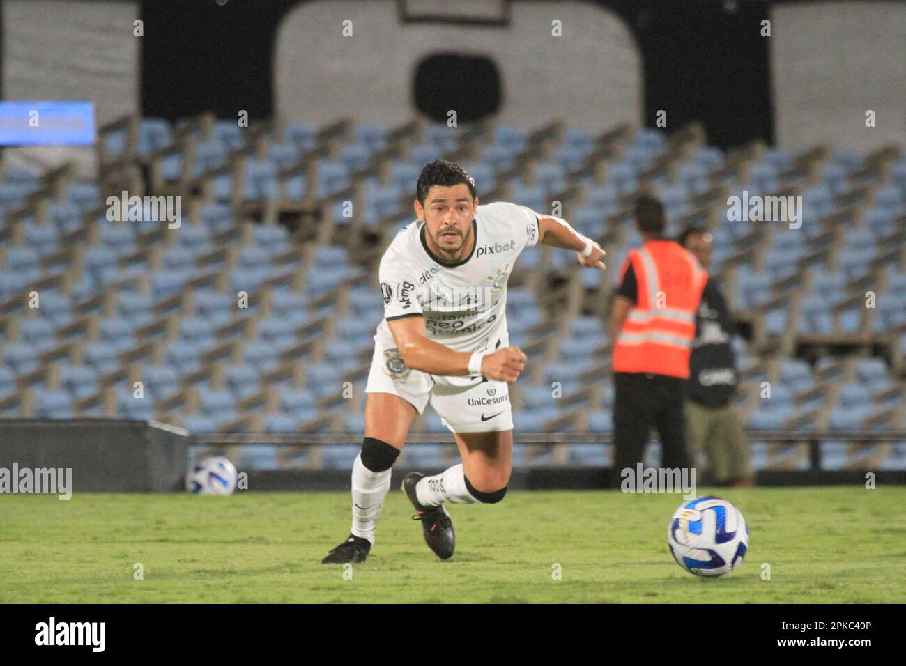 Montevideo, Uruguay, 06th Apr, 2023. Giuliano of Corinthians, during the match between Liverpool and Corinthians for the 1st round of Group E of Libertadores 2023, at Centenario Stadium, in Montevideo, Uruguay on April 06. Photo: Pool Pelaez Burga/DiaEsportivo/DiaEsportivo/Alamy Live News Stock Photo