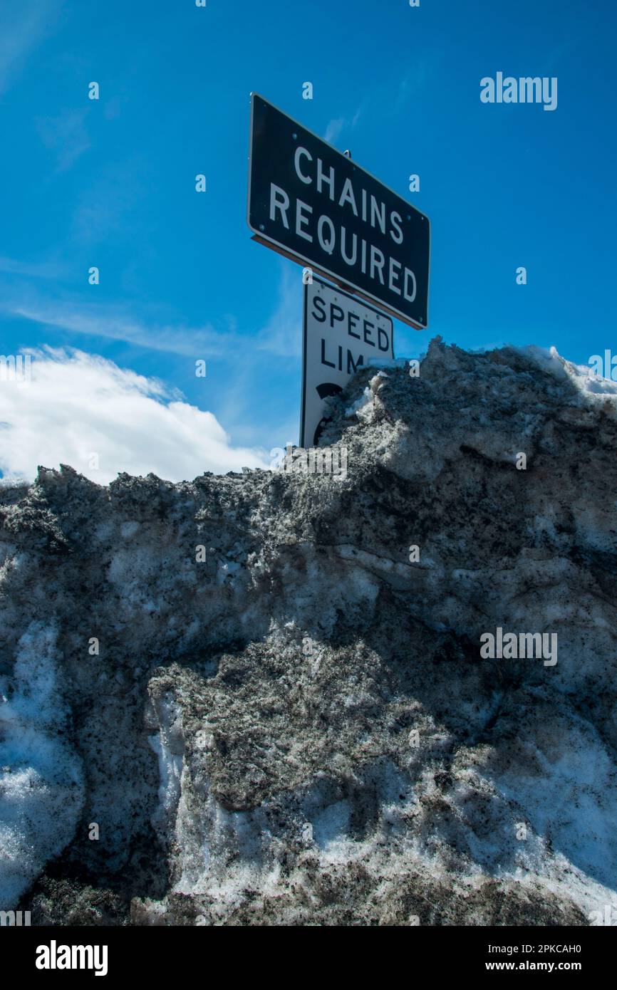 The town of Mammoth Lakes in Mono County, CA, received a record amount of  snow this past winter Stock Photo - Alamy