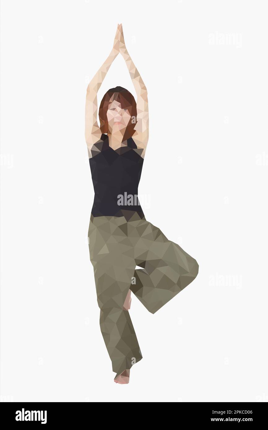 Female yoga vector hi-res stock photography and images - Alamy
