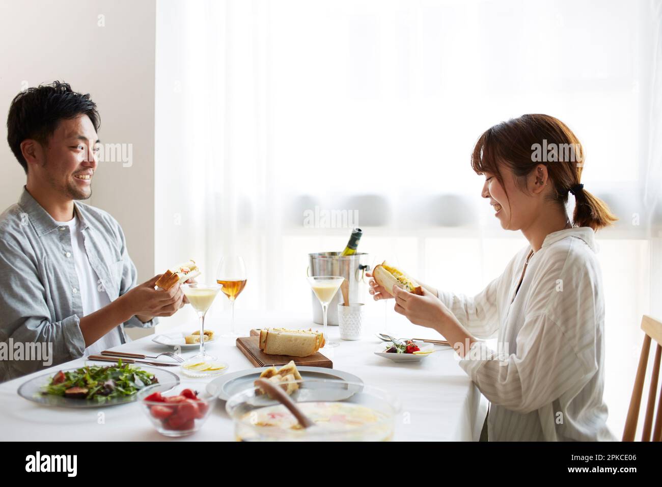 Beautiful newlywed couple having fun hi-res stock photography and ...