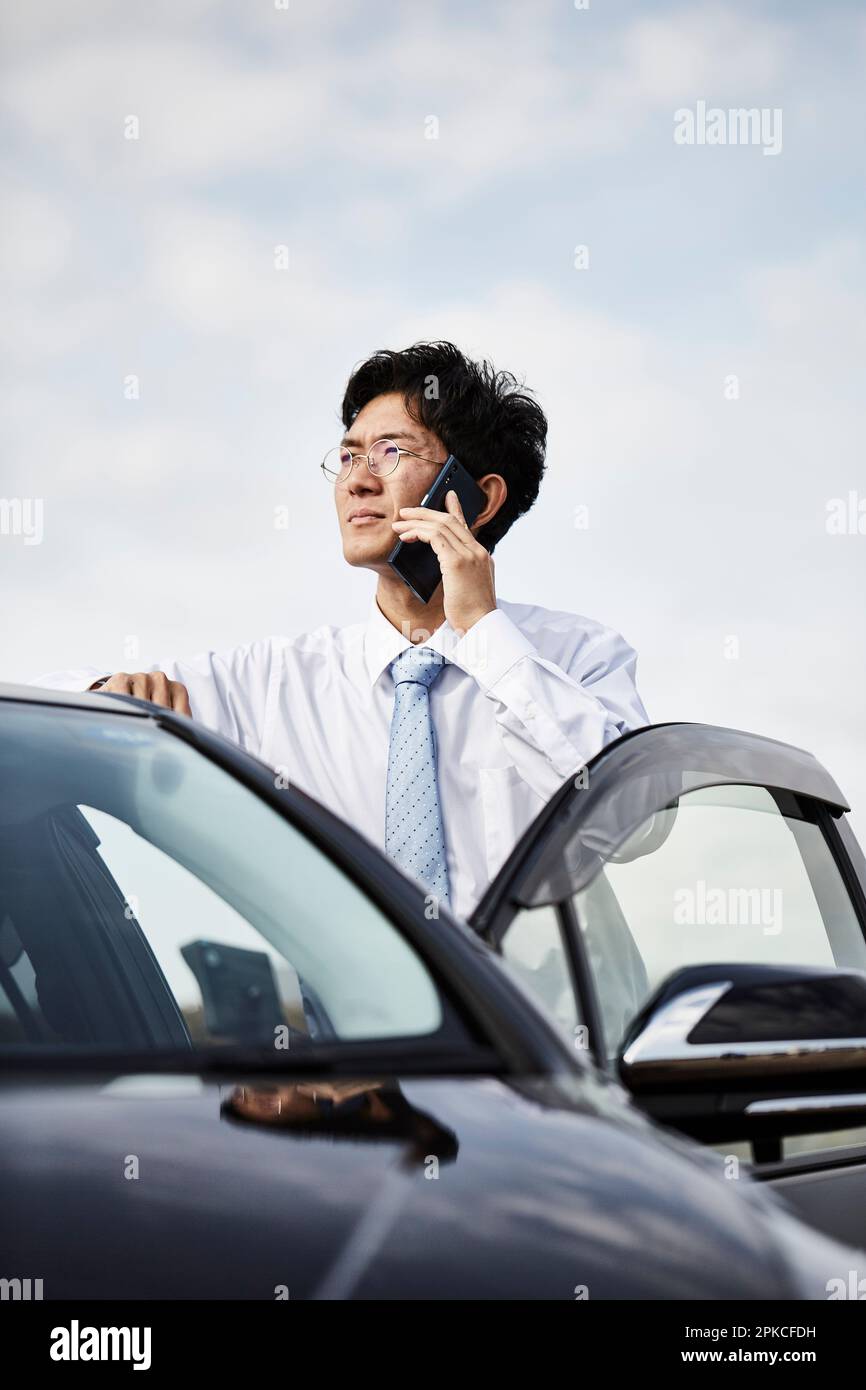 Asian man glasses making hi-res stock photography and images - Alamy