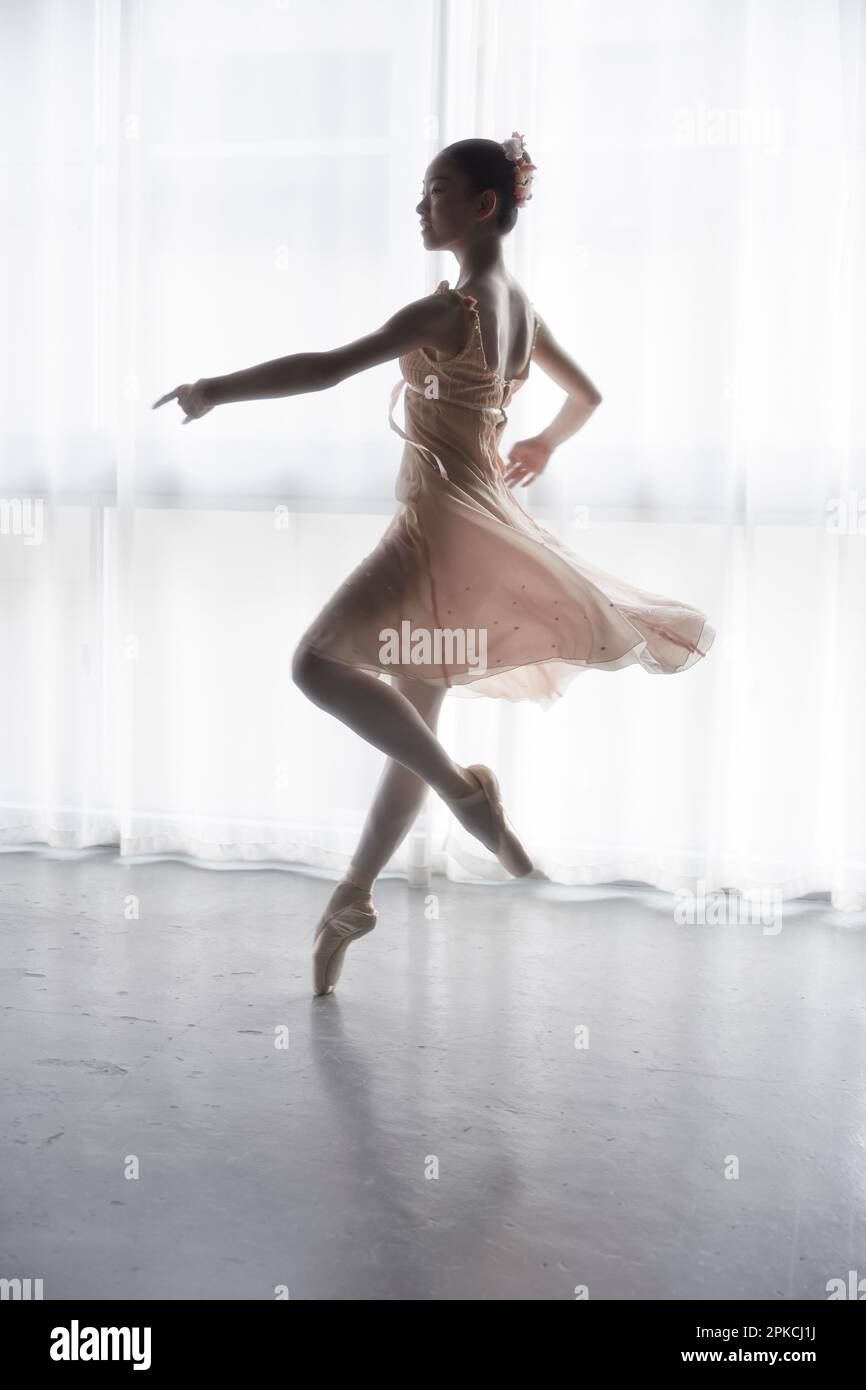 Ballerina dancing Stock Photo