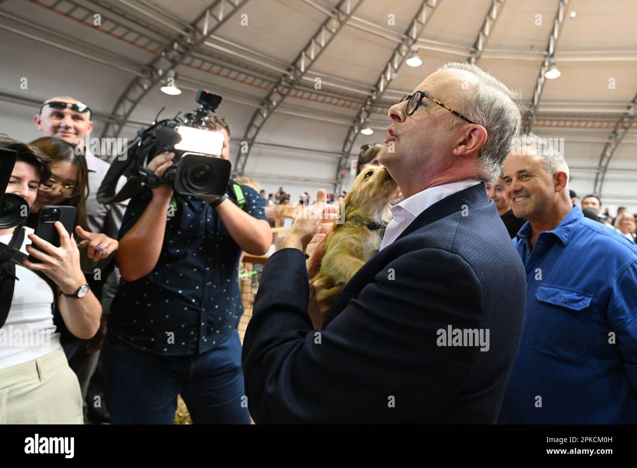 Australian Prime Minister Anthony Albanese visits the Farmyard Nursery ...