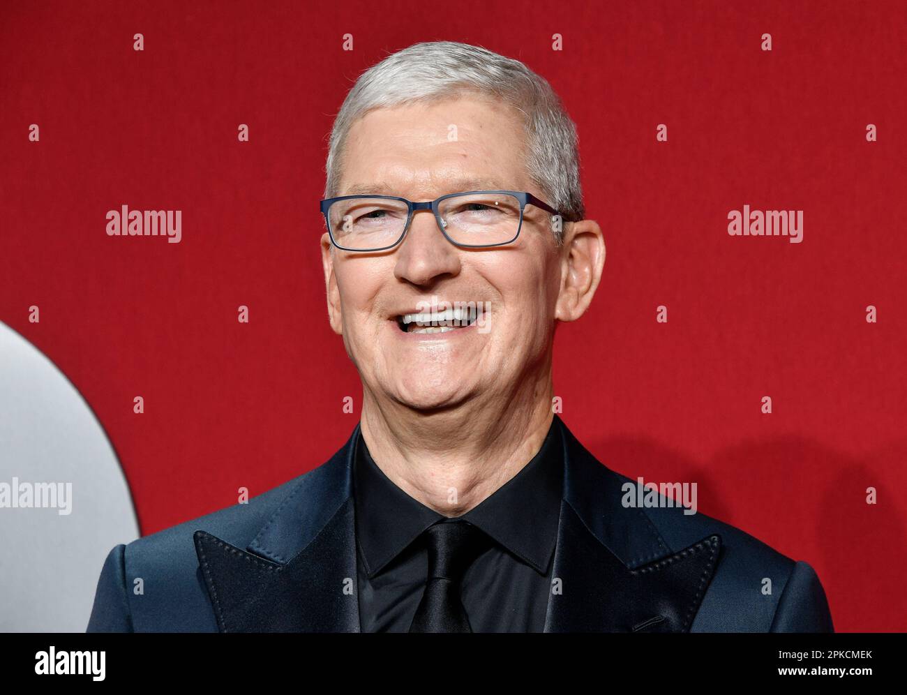Apple CEO Tim Cook attends the GQ Global Creativity Awards at the Water Street Associates Building on Thursday, April 6, 2023, in New York. (Photo by Evan Agostini/Invision/AP) Stock Photo