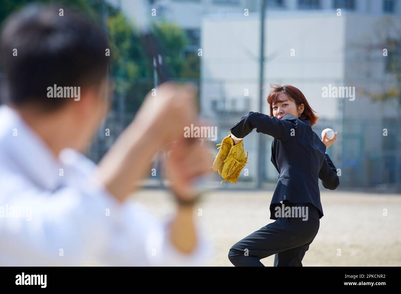 Woman playing game baseball hi res stock photography and images Alamy