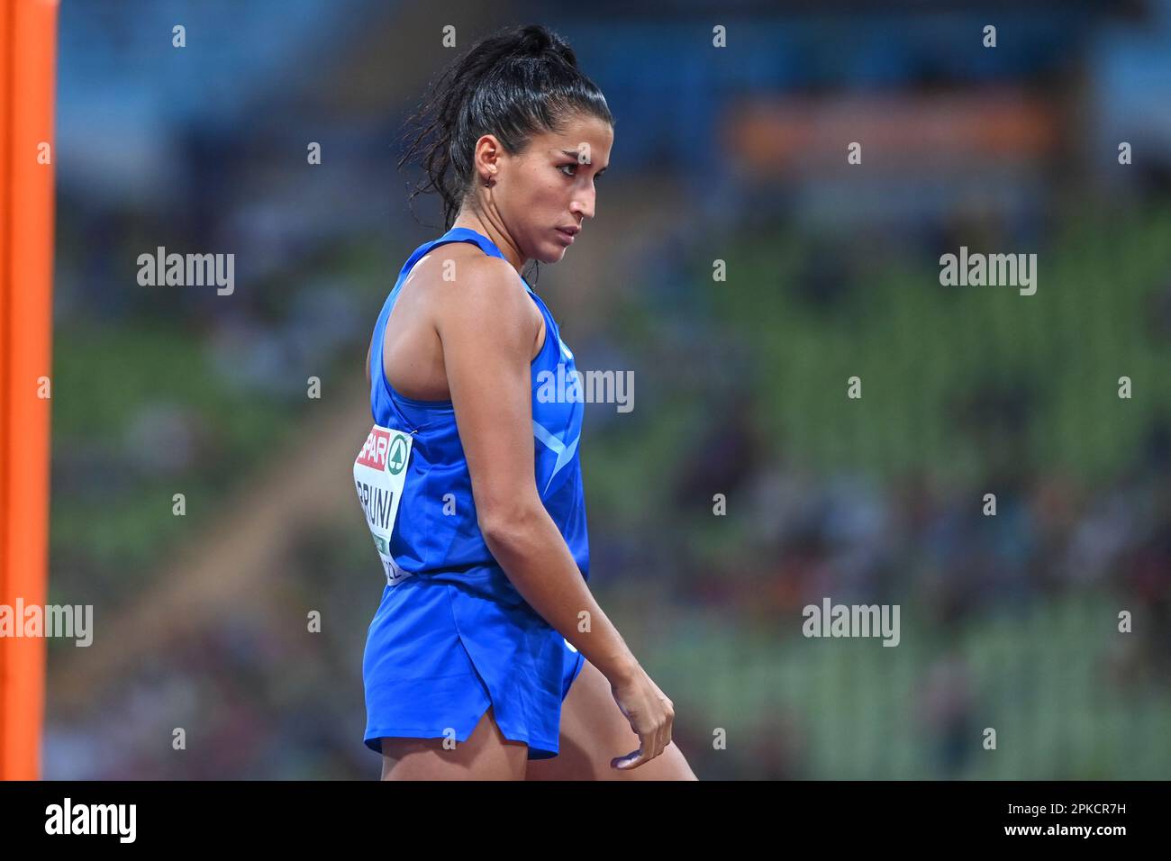 Roberta Bruni (Italy). Pole vault women. European Championships Munich