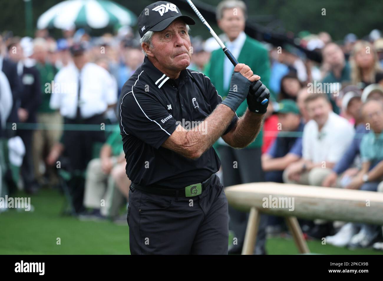 Honorary starter Gary Player during the day 1 of the 2023 Masters golf ...