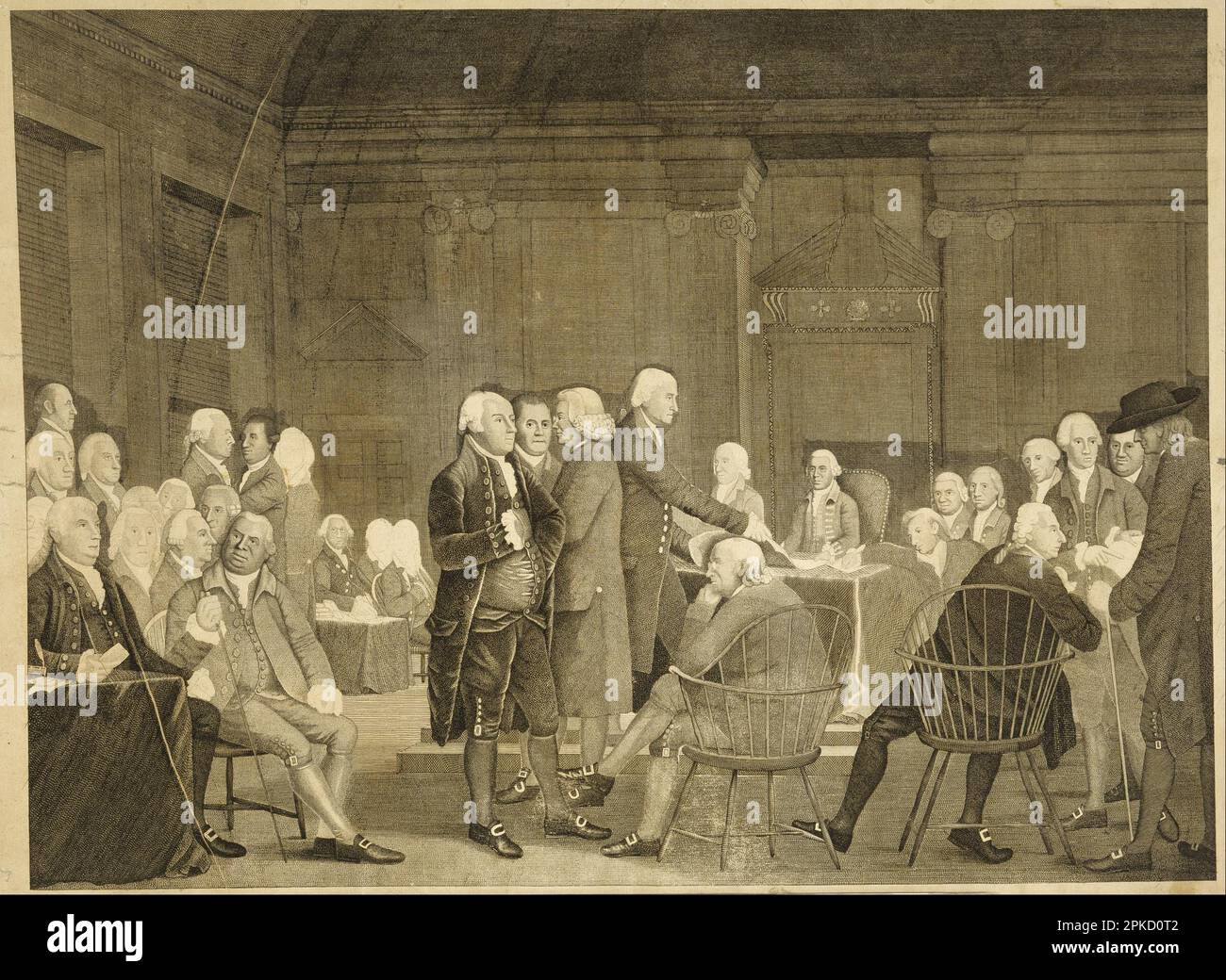 Congress Voting Independence 1795 by Edward Savage Stock Photo