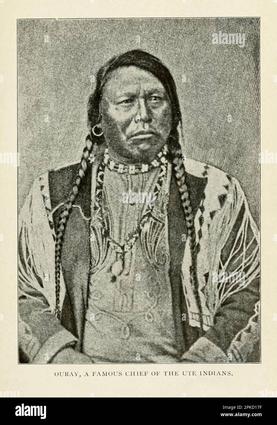 Ouray, a famous chief of the Ute Indians from the book ' Colorado, the queen jewel of the Rockies ' by Mae Lacy Baggs, Publication date 1918 Publisher Boston, The Page company part od the ' See America First ' Series Stock Photo