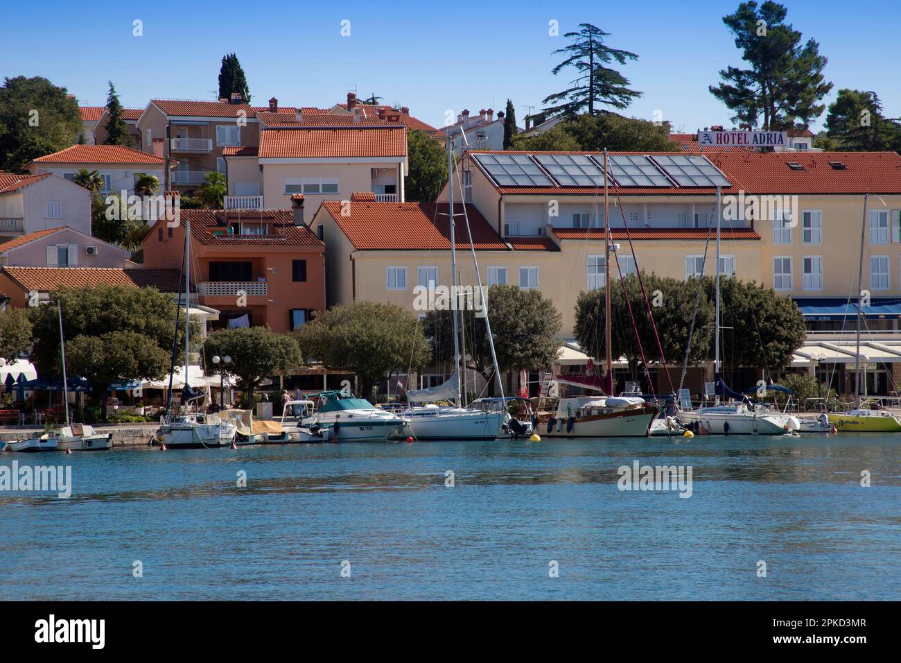 Malinska marina, Krk island, Croatia, Kvarner Gulf Bay, Adriatic Sea, Croatia Stock Photo