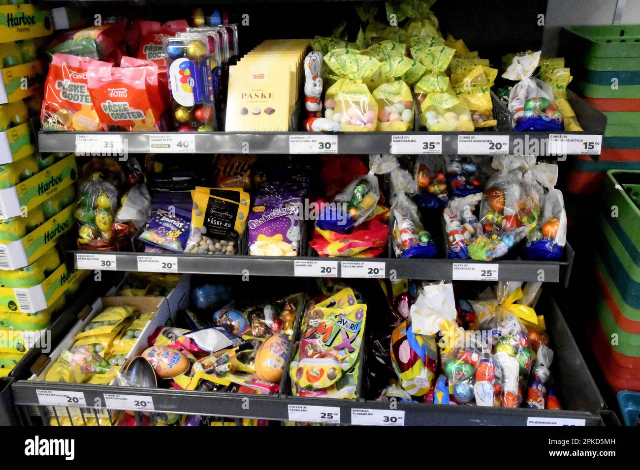 Kastrup/Copenhagen /Denmark/07 April 2023/Danish grocery store open on
