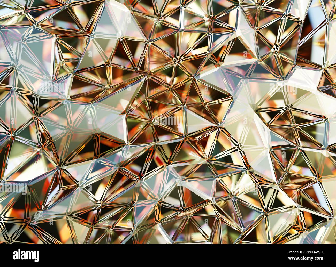 Luxury Abstract Realistic Crystals Texture with Prism Spectrum Caustic