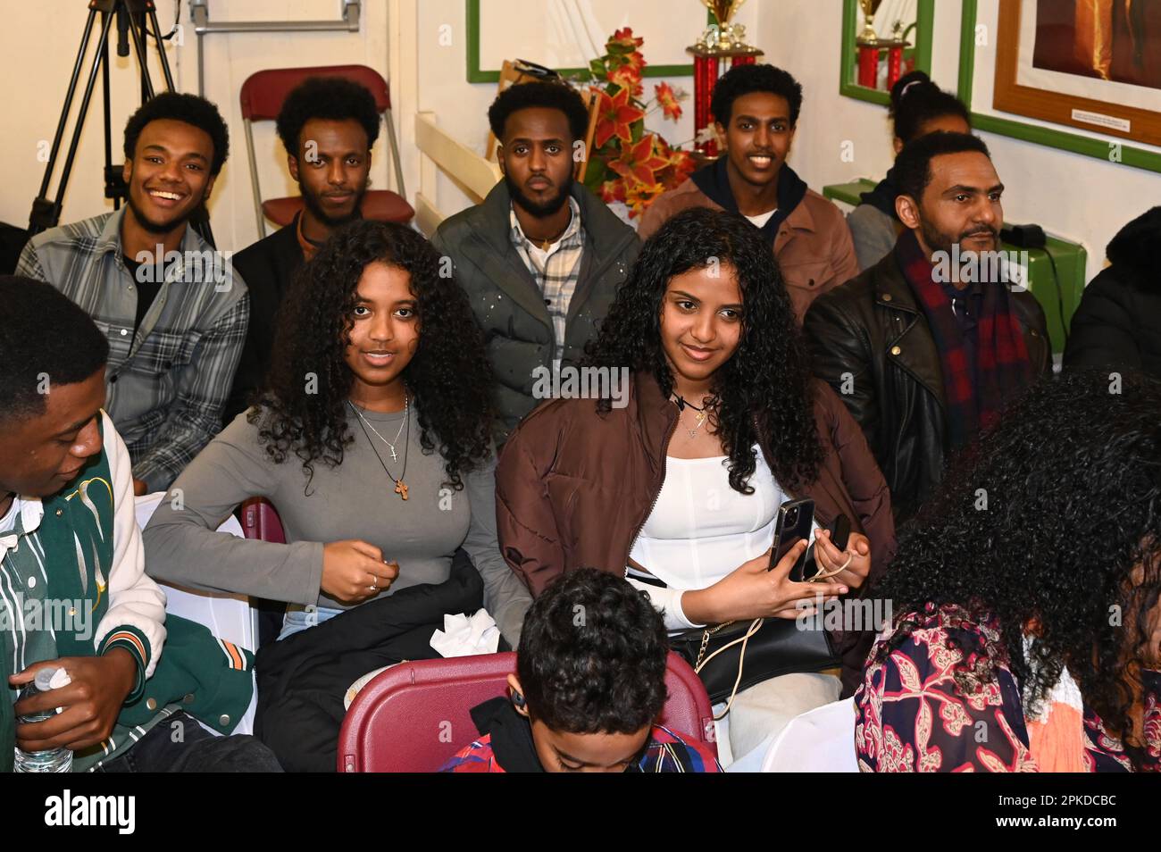 London, UK. 1st April 2023. The Community of Ethiopia is hosting the 2nd Humanity and Charitable works day. Ethiopian designer Lili Assafa auctioned h Stock Photo