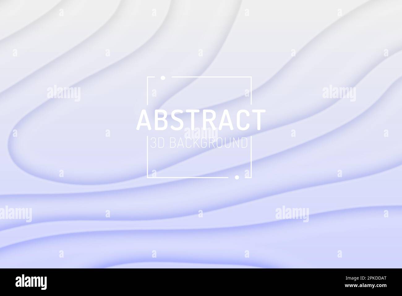 Abstract light gradient background with 3D curves vector Stock Vector