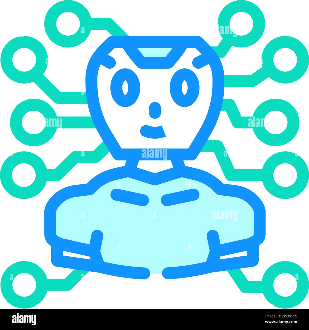artificial chat bot color icon vector illustration Stock Vector Image ...