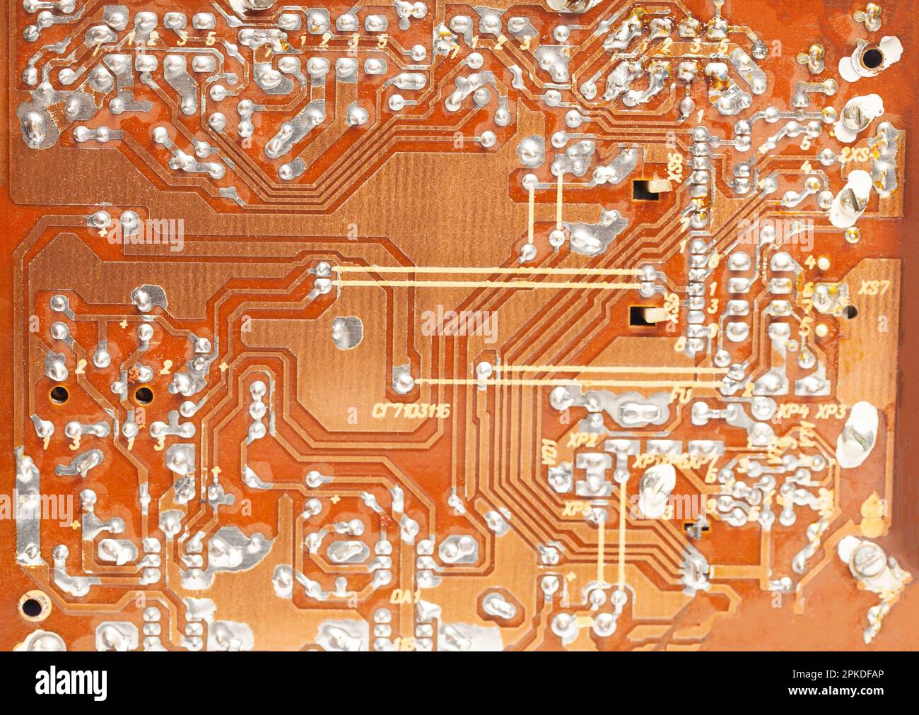 Electronic board of an old cassette tape recorder Stock Photo Alamy