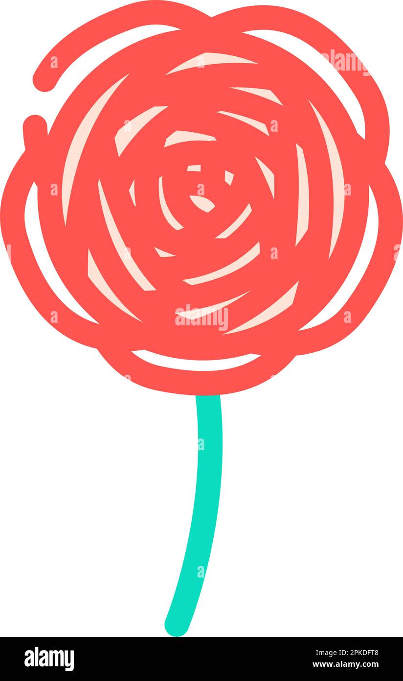 ranunculus flower spring color icon vector illustration Stock Vector ...