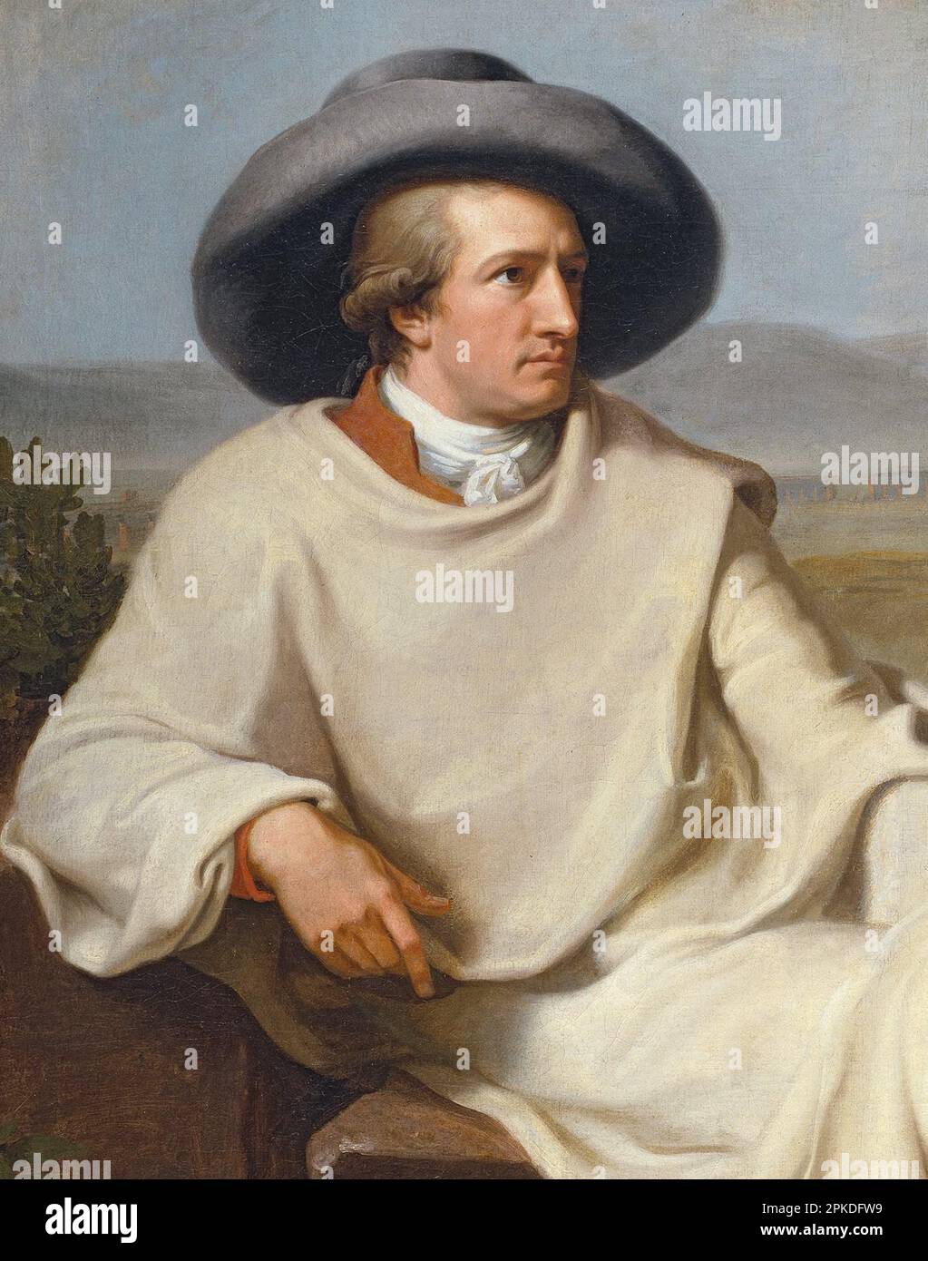 Goethe in the Roman Campagna Rome, 1787 by Johann Heinrich Wilhelm Tischbein Stock Photo