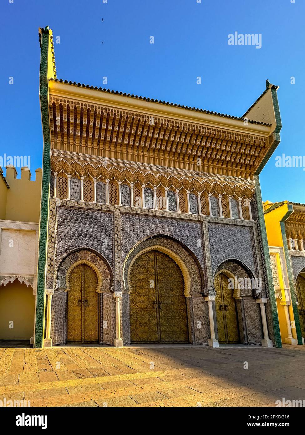 The main entrance to the Royal Palace in Fez, Morocco Stock Photo - Alamy