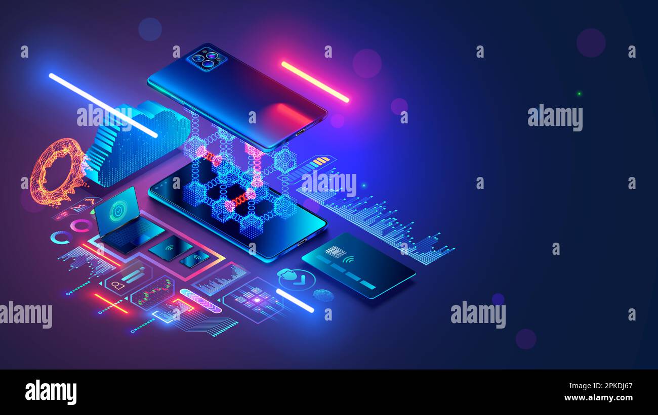 P2p exchange concept. Transfering cryptocurrency money on phone app,  banking card. Peer-to-peer trading. P2P lending. Investment in crypto  currency. F Stock Vector Image & Art - Alamy