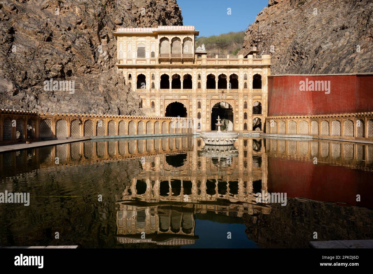 Zanana Kund, Ladies Pool, situated in the premises of Galtaji Mandir, is an ancient Hindu pilgrimage, Jaipur, Rajasthan, India Stock Photo