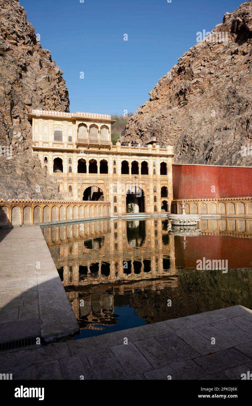 Zanana Kund, Ladies Pool, situated in the premises of Galtaji Mandir, is an ancient Hindu pilgrimage, Jaipur, Rajasthan, India Stock Photo