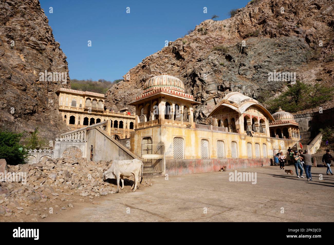 Galtaji Mandir, an ancient Hindu pilgrimage, built within a mountain