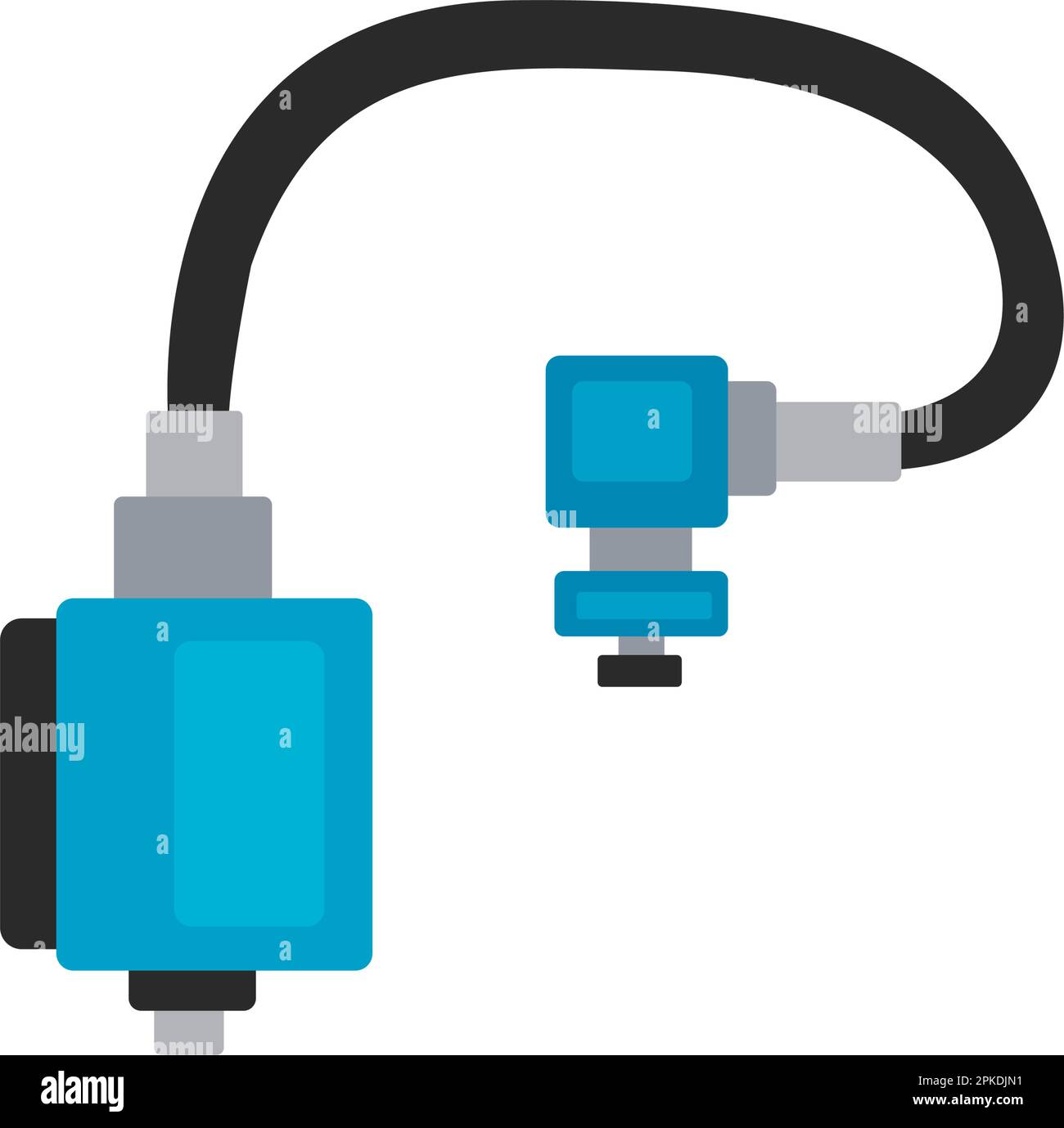 Scuba regulator illustration in color cartoon style. Editable vector