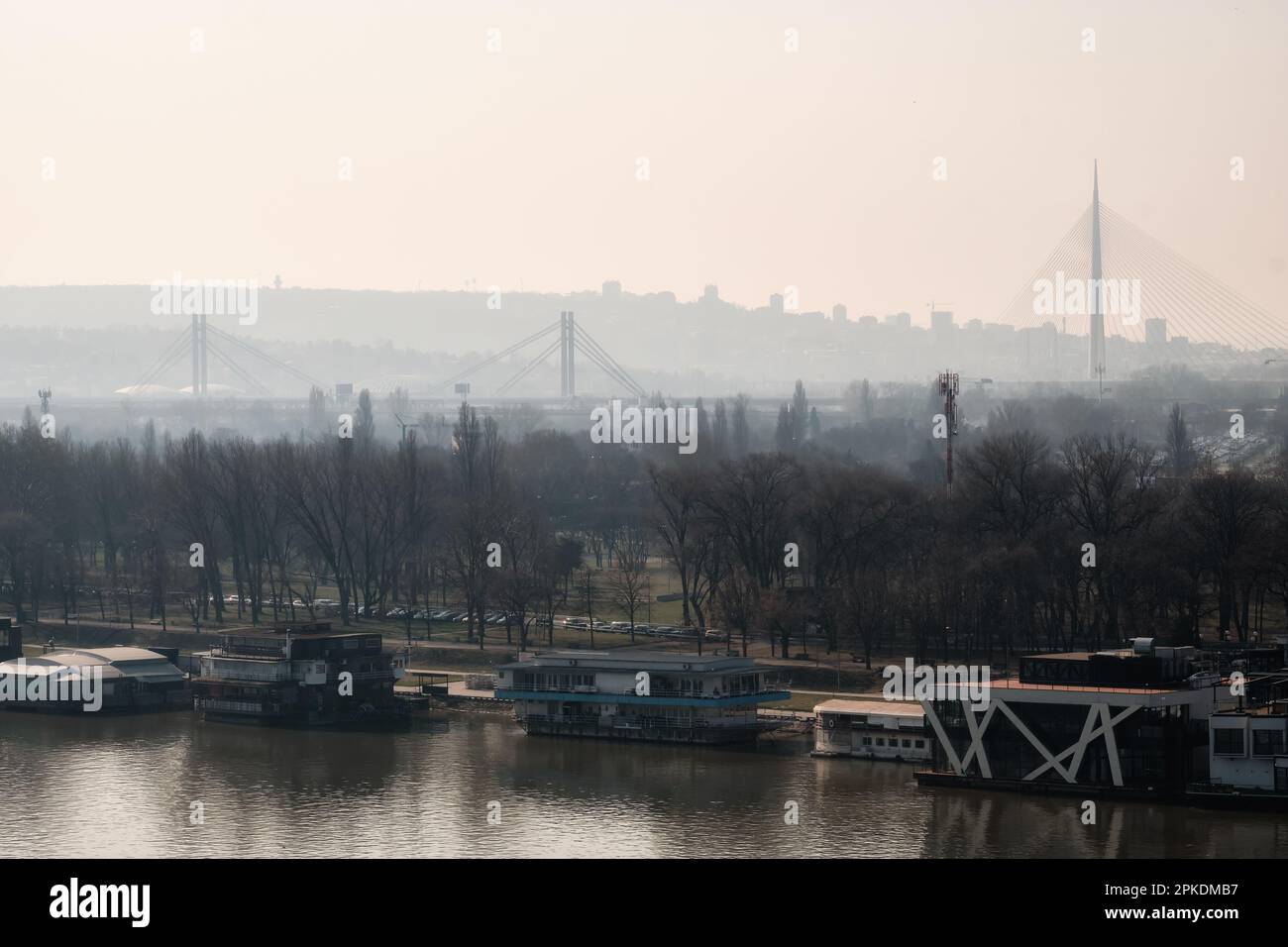 Ada Bridge in the morning Stock Photo Alamy
