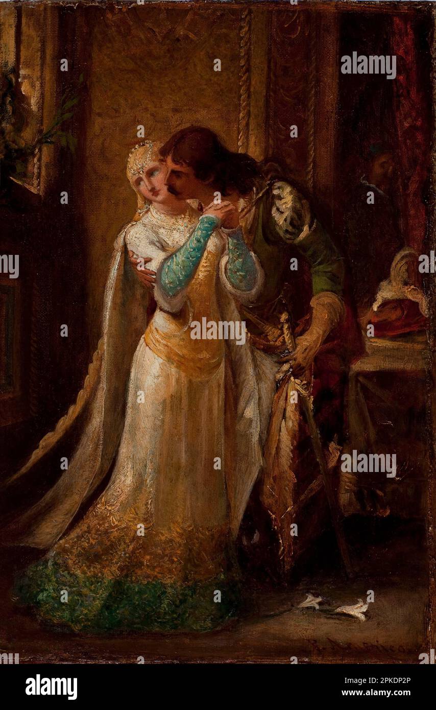 Faust and Gretchen last quarter of 19th century by Pedro Americo Stock