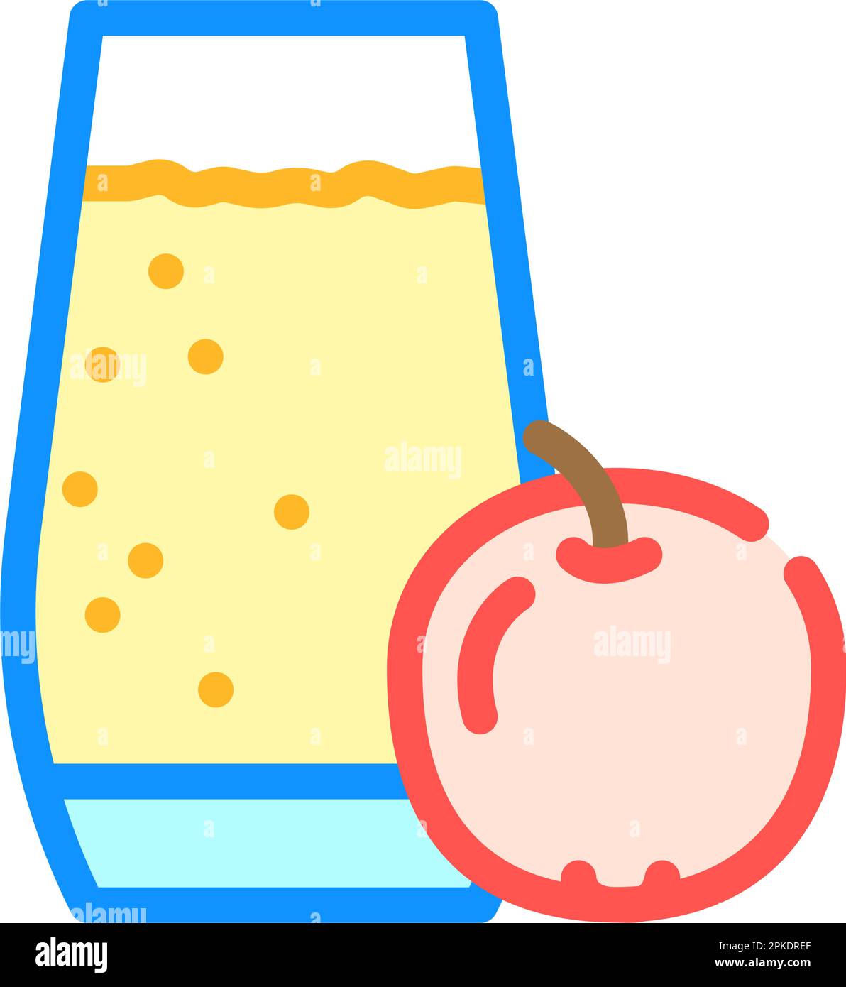 apple juice smoothie drink color icon vector illustration Stock Vector ...