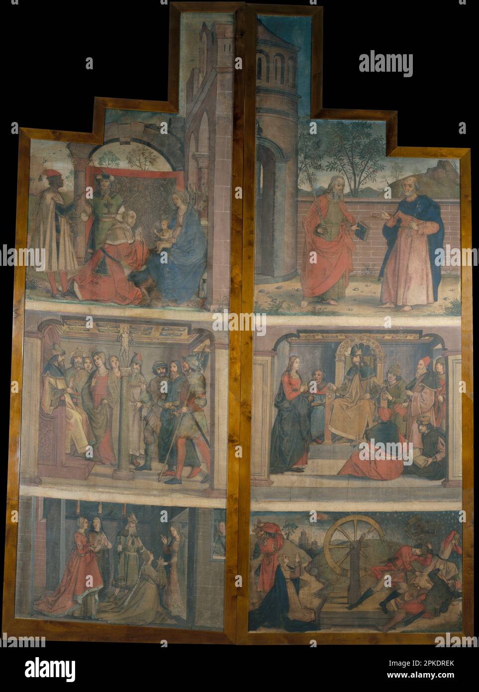 Doors of an altarpiece with scenes of saint Catherine's life circa 1495 ...