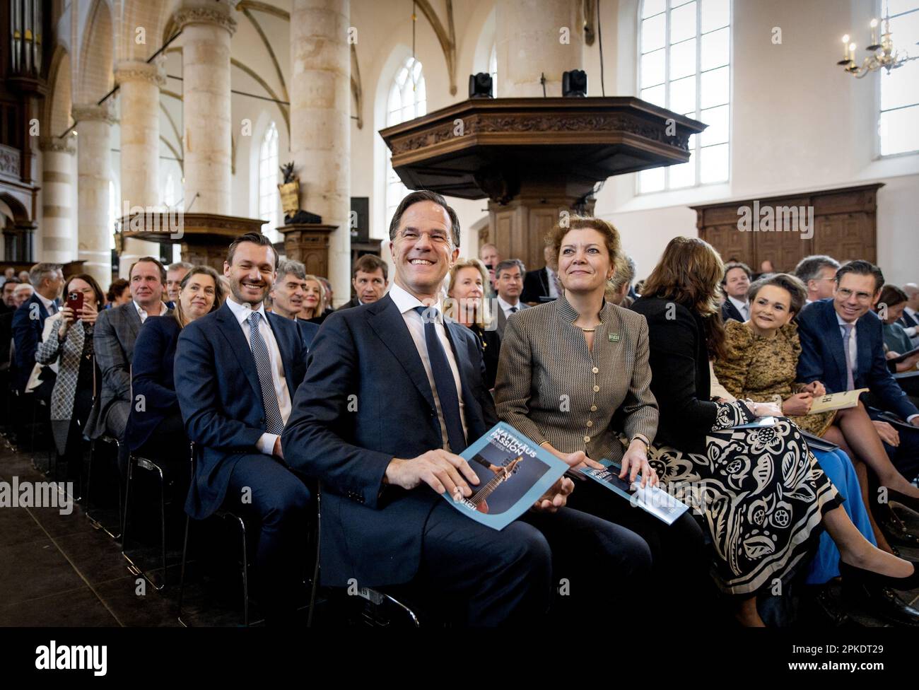 NAARDEN - Prime Minister Mark Rutte and Alexandra van Huffelen (R), State  Secretary for Kingdom Relations and Digitization prior to the traditional  performance by the Netherlands Bach Society of Bach's Matthew Passion