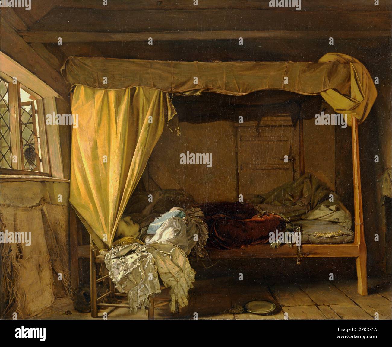 The Death of Buckingham Unknown date by Augustus Leopold Egg Stock Photo