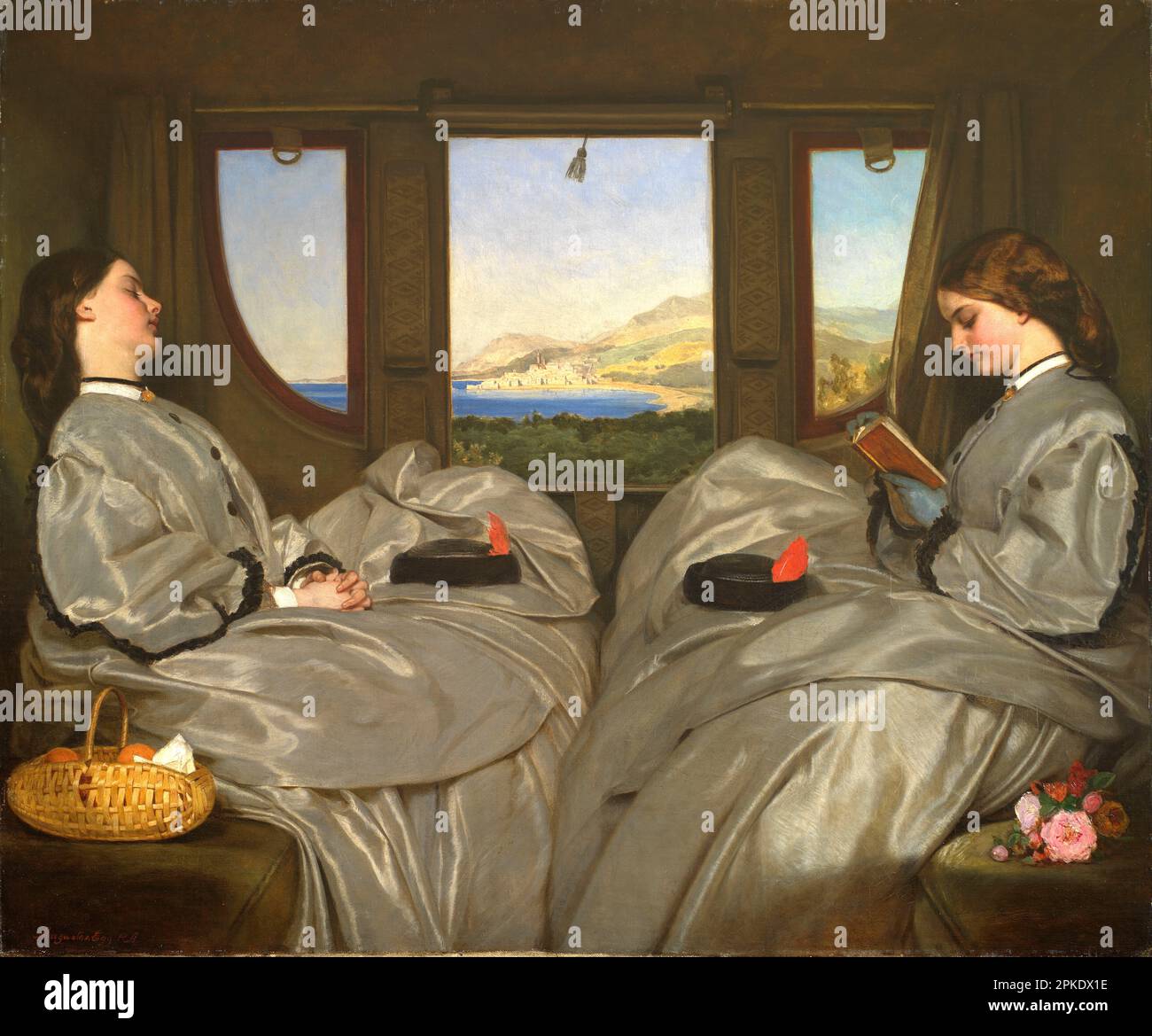 The Travelling Companions  1862 by Augustus Leopold Egg Stock Photo