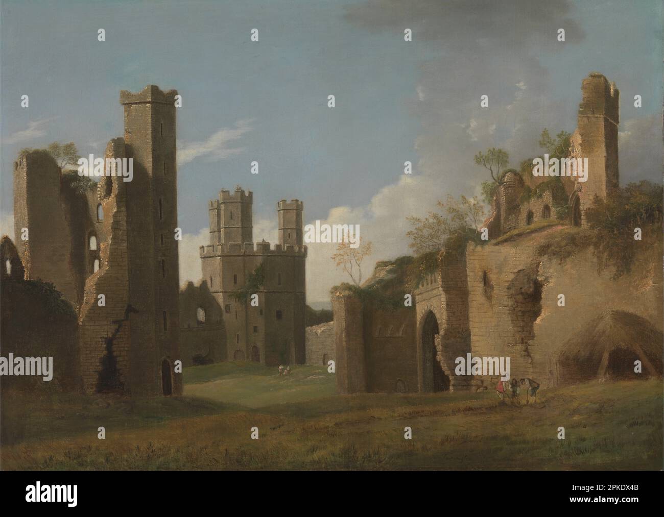 Caernarvon Castle circa 1780 by Joseph Farington Stock Photo