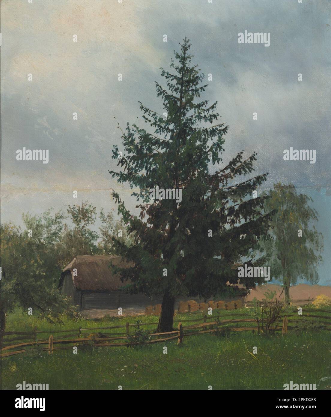 Spruce 1893 by Ferdynand Ruszczyc Stock Photo